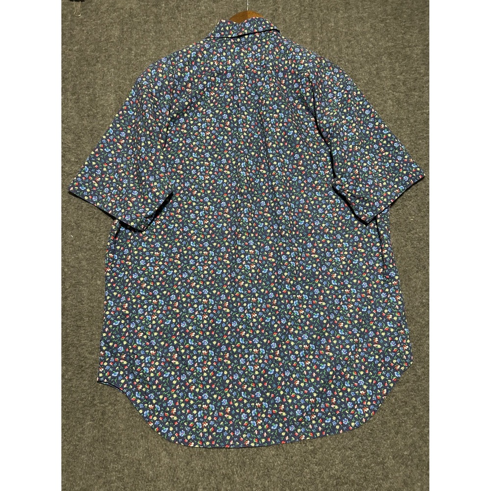 Polo ralph lauren floral button down shirt short sleeve pony Large tall mens - Picture 3 of 7